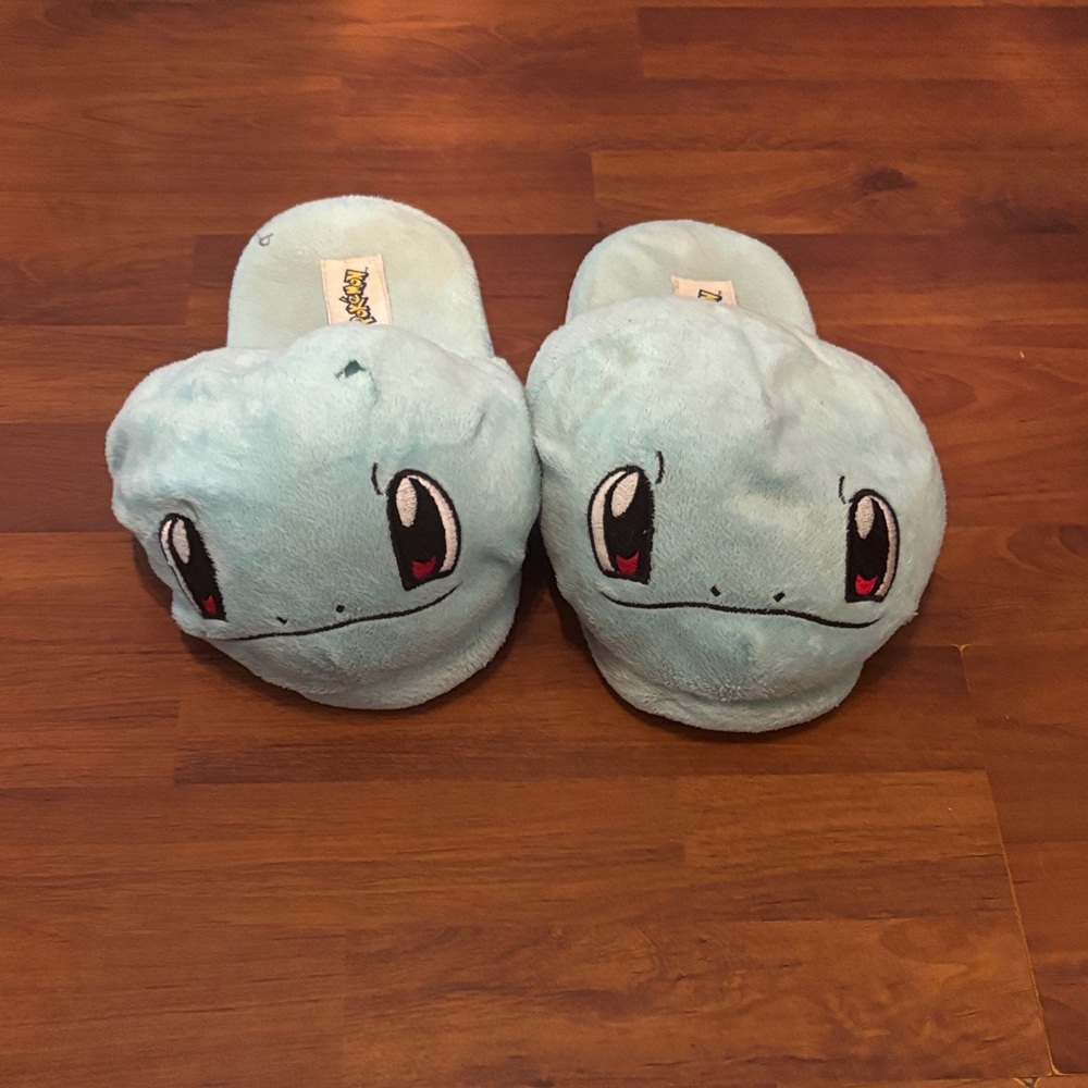 Pokemon Blue Squirtle Kids Slippers